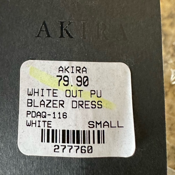 AKIRA WHITE OUT PU BLAZER DRESS SIZE S - Picture 13 of 13